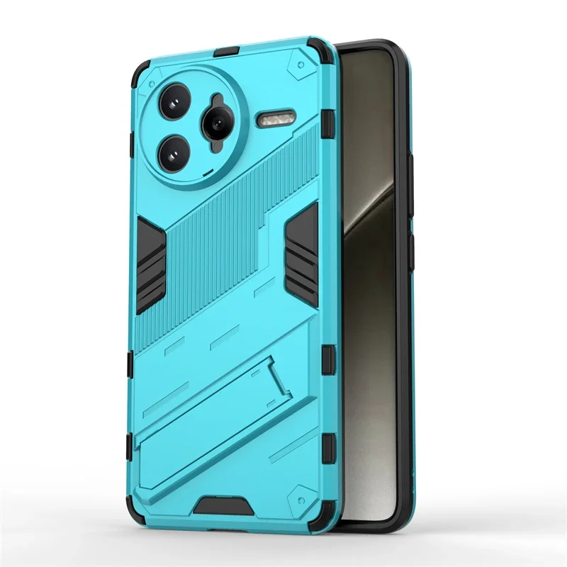Luxury Anti-Drop Shockproof Armor Phone Holder Case with Full Protective Hard Back Cover