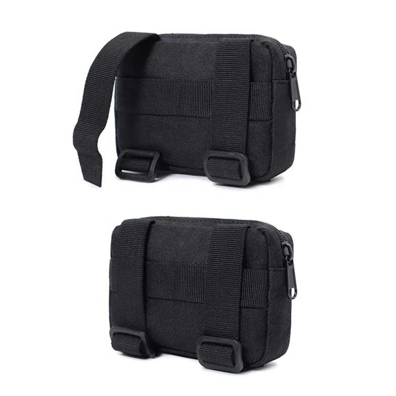 Doppelschichtige EDC-Tasche für Herren, Taktische Molle-Gürteltasche aus Oxford-Gewebe, Hüfttasche für Camping und Jagd, Zubehörtasche – Detail 8
