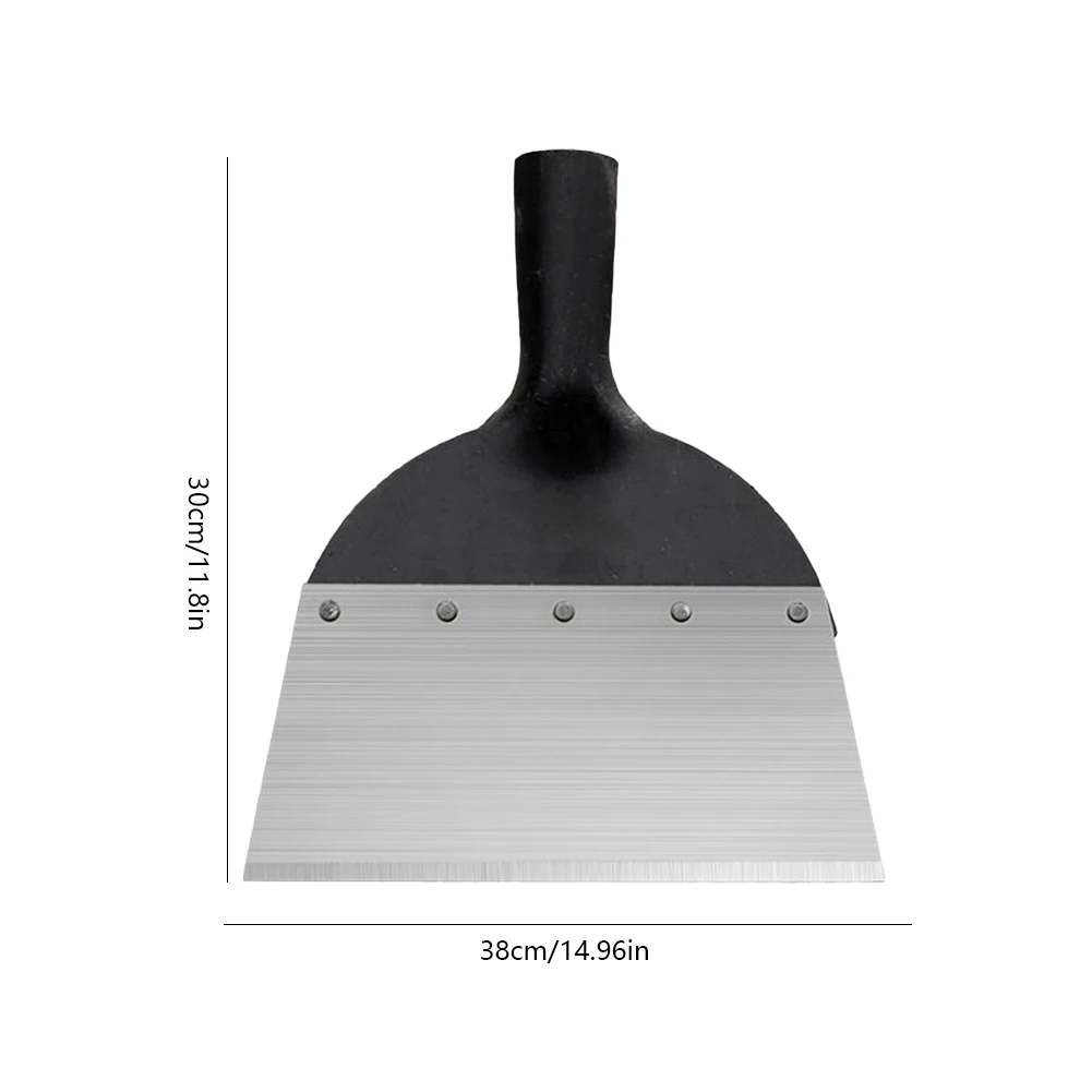 Steel Flat Shovel Multi-Functional Garden Scraper Shovel Rust Resistant Farm Weeding Planting Shovel for Digging in Garden Beds