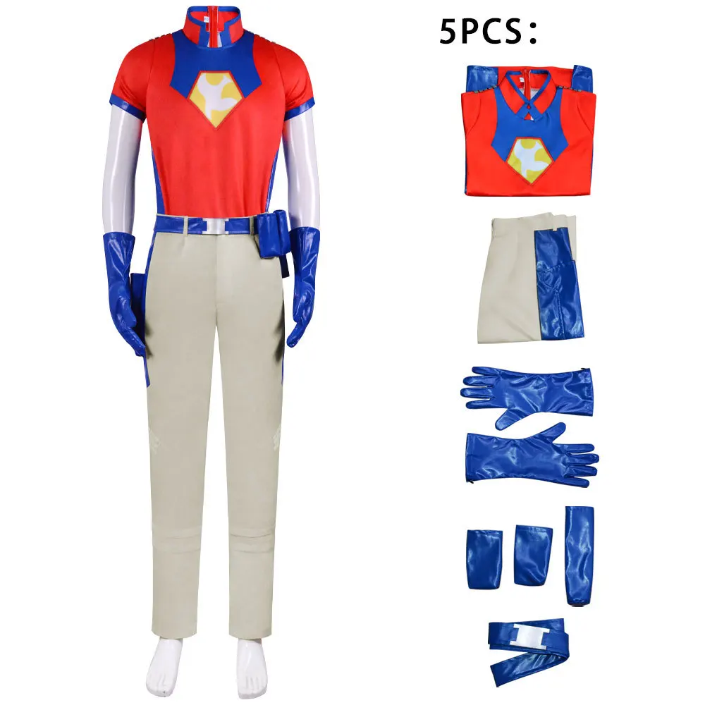 

Halloween Carnival Suit antihero Peacemaker Cosplay Costume Adult Captain Christopher Smith Hero Outfit Full Set Cos Props