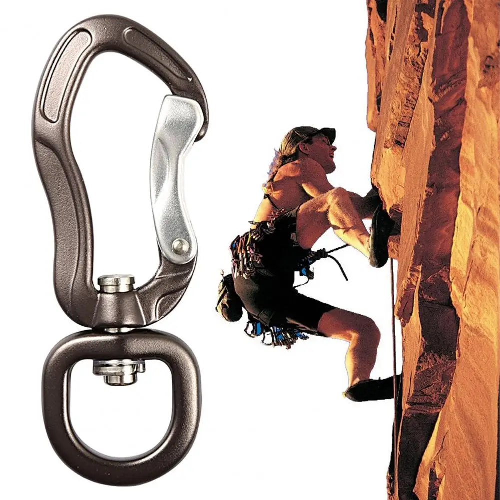 

Convenient Carabiner Clip Rotatable Corrosion-resistant Compact Mountaineering Buckle Mountaineering Gear