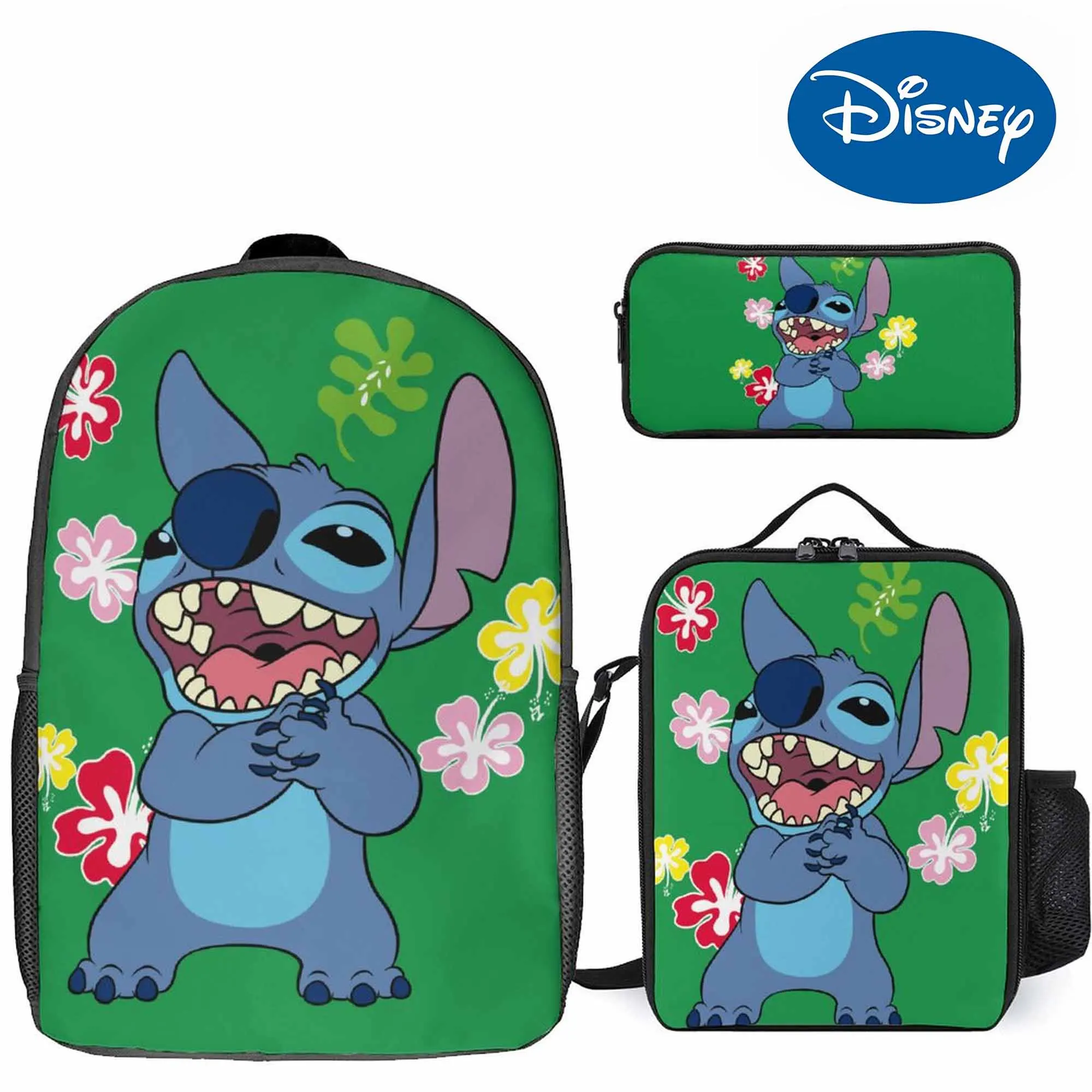 

Three-Piece Backpack Pencil Case Lunch Bag Large Capacity Teen School Trip Book Bag Custom Disney Book Bag Cartoon Character