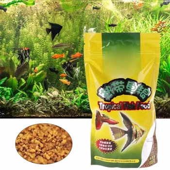 Alimento per pesci tropicali - 88 g, formula nutriente ad alto contenuto proteico, antibiotici aggiunti per pesci tropicali dell'acquario