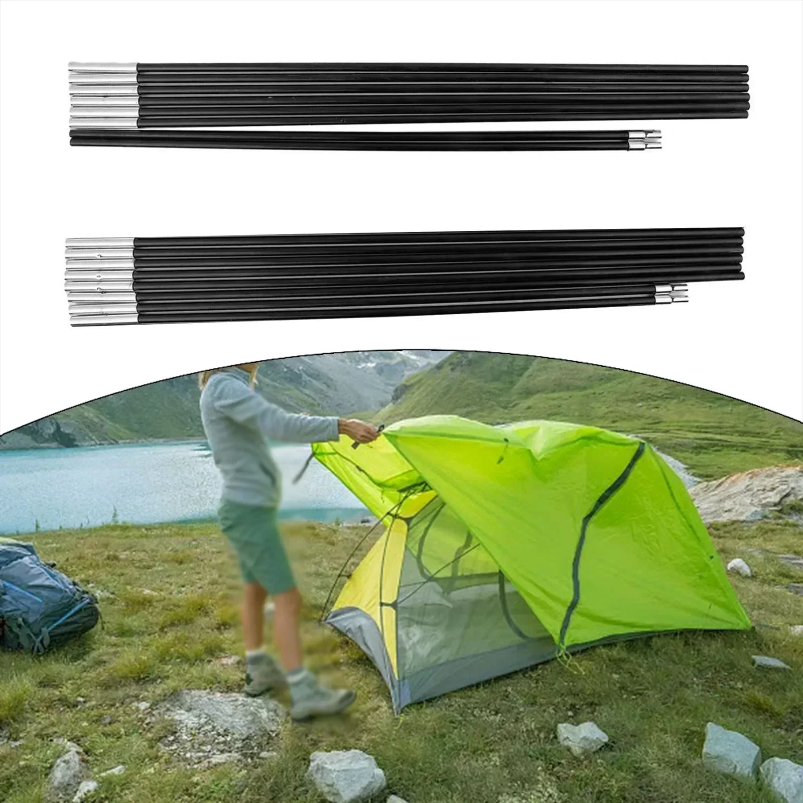 Support De Mât Pour Tente/camping, Fixe, En Alliage D'aluminium, Diamètre Optionnel, Neuf