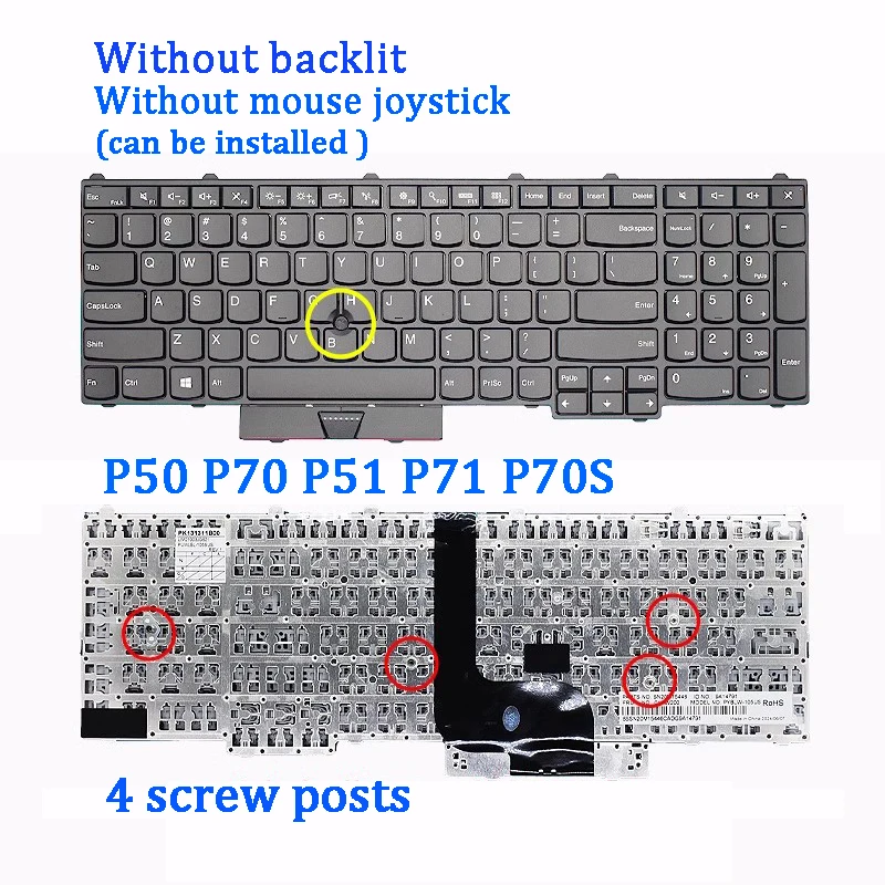 New ORIGINAL Laptop Keyboard For LENOVO Thinkpad P50 P70 P51 P71 P70S