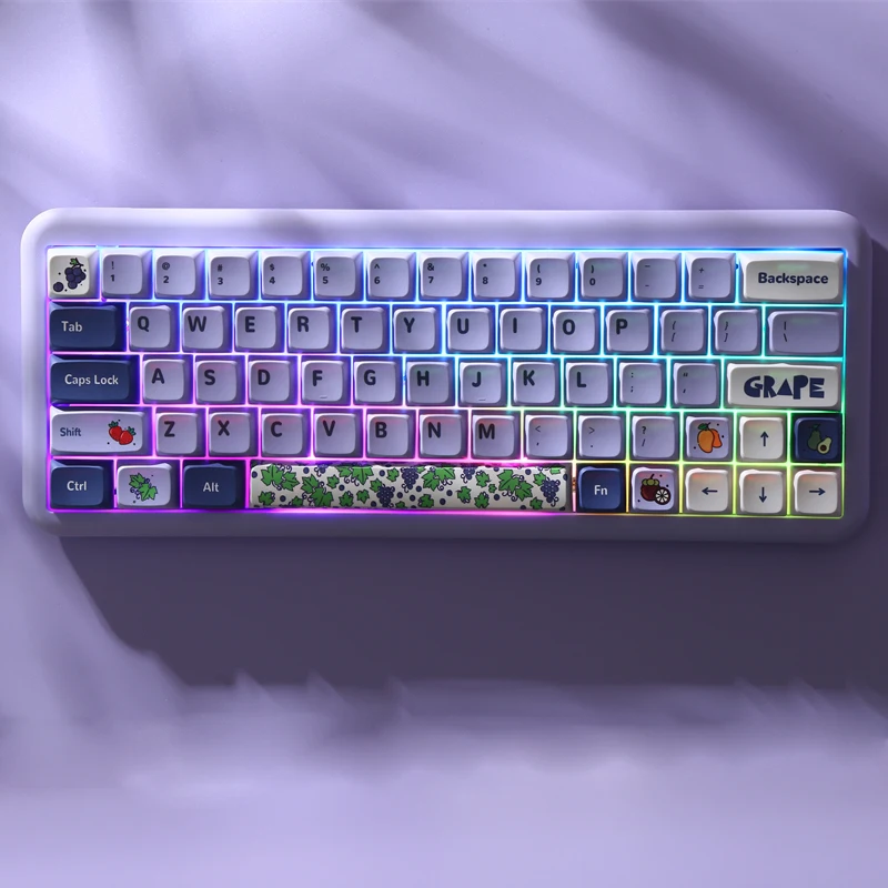 

104+24 Key Five -Sided Heating PBT XDA High Cherry MX Sitch Purple Keycap Machine Keyboard Custom Keyboard Keycap