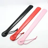 48CM Length PU Leather Horse Whip Paddles, Equestrian Riding Crop Whips with Wrist Strap 6