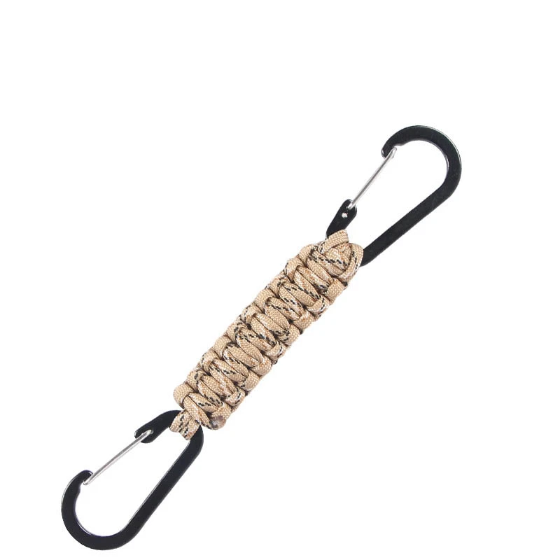 Portachiavi Paracord 550 Con Moschettone, 2 Pezzi, Resistente 136 Kg, Per Campeggio, Zaino E Sopravvivenza, Regalo Uomo - 4
