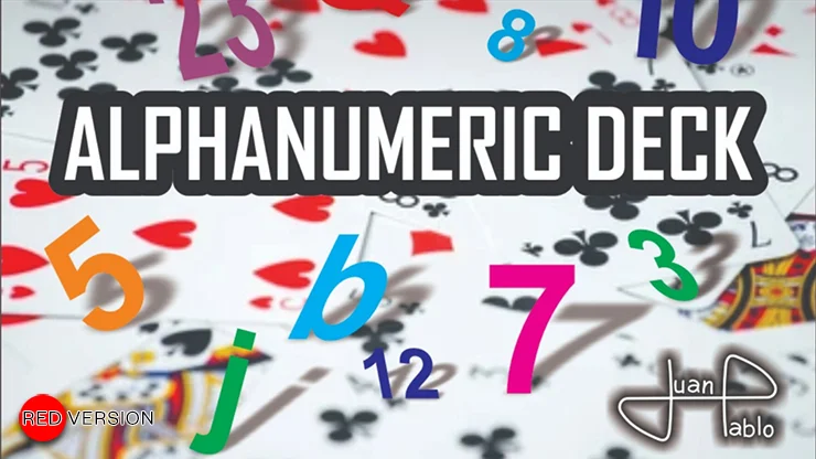 

ALPHANUMERIC DECK by Juan Pablo Close Up Magic Tricks Mentalism Walk Around Performer Close up Magic Props Illusions Magician