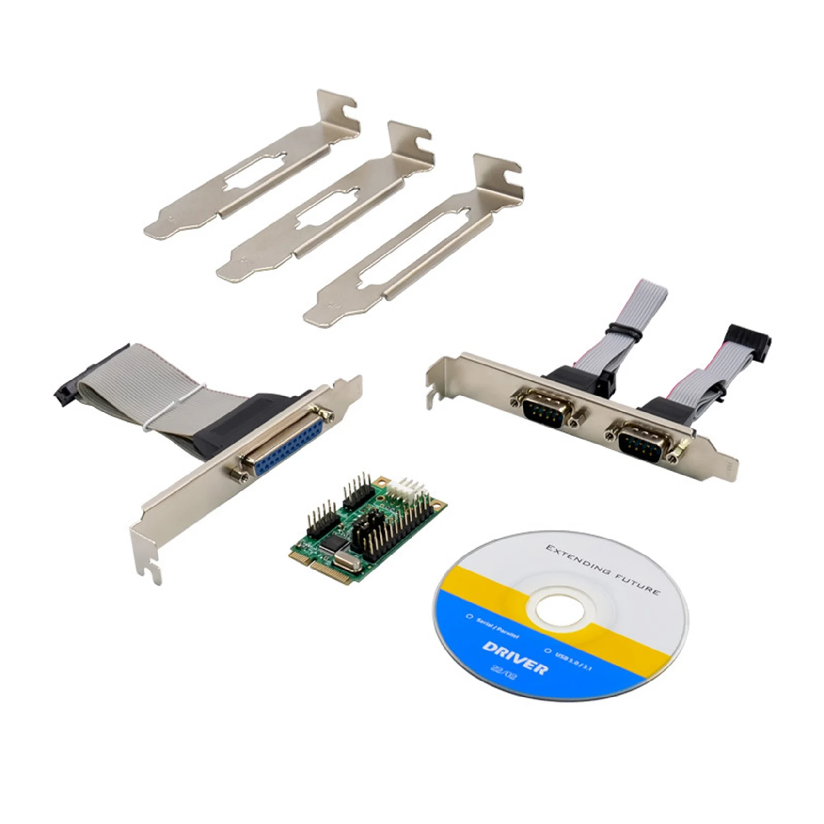 미니 PCIE 직렬 및 병렬 포트 추가 제어 카드, 산업용 등급 멀티 I/O 제어 확장 카드, CH382L, 2S1P
