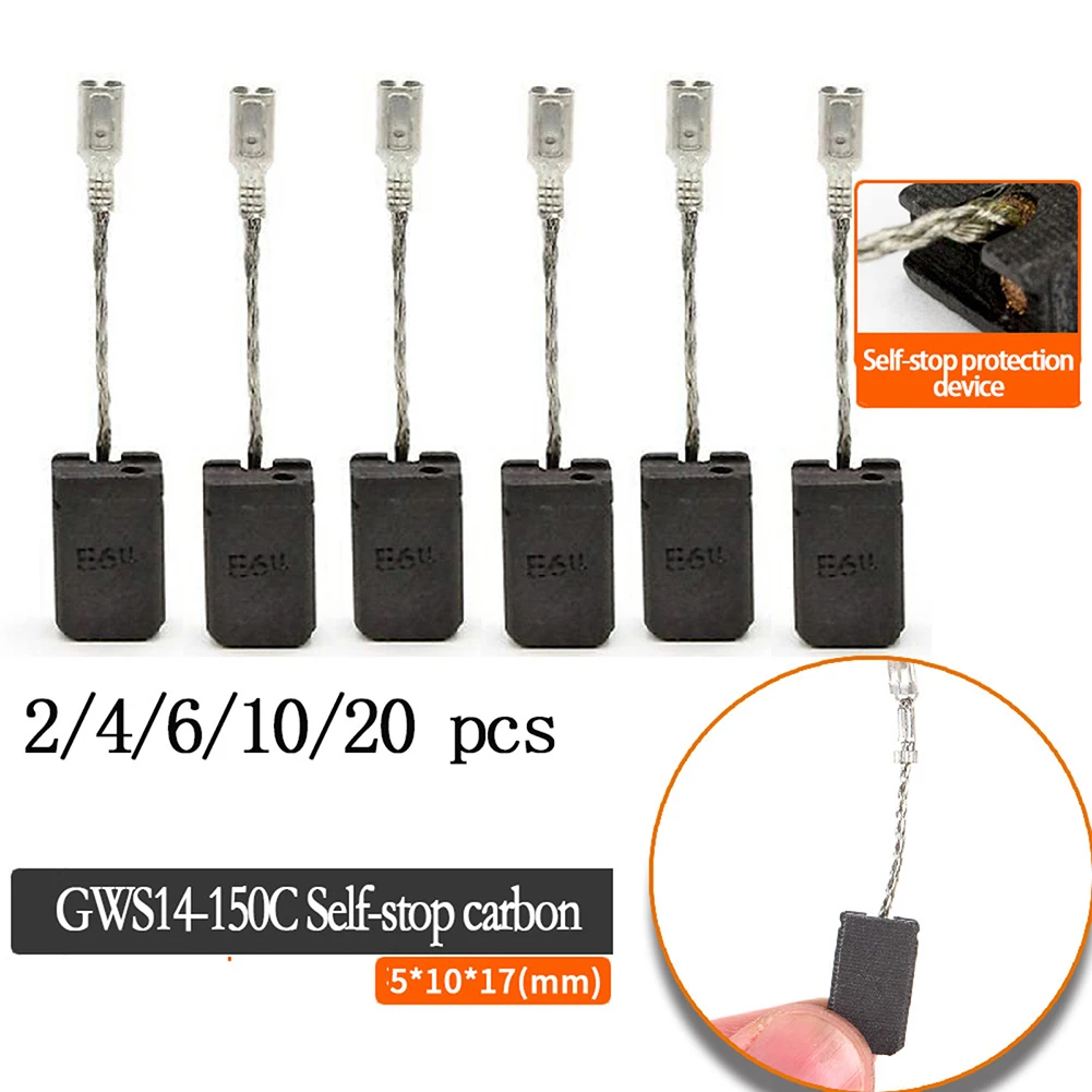 

GWS14-150 Self Stop Carbon Brush for GWS14-125/10-125GGS28/GGS28LCE/ GGS28CE Angle Grinder E64 Self Powered Brush 5x10x17mm