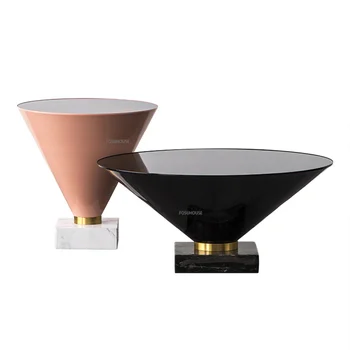 Modern Minimalist Metal Coffee Table Set For Living Room Furniture Creative Tea Table Nordic Light Luxury Round Glass Side Table 2