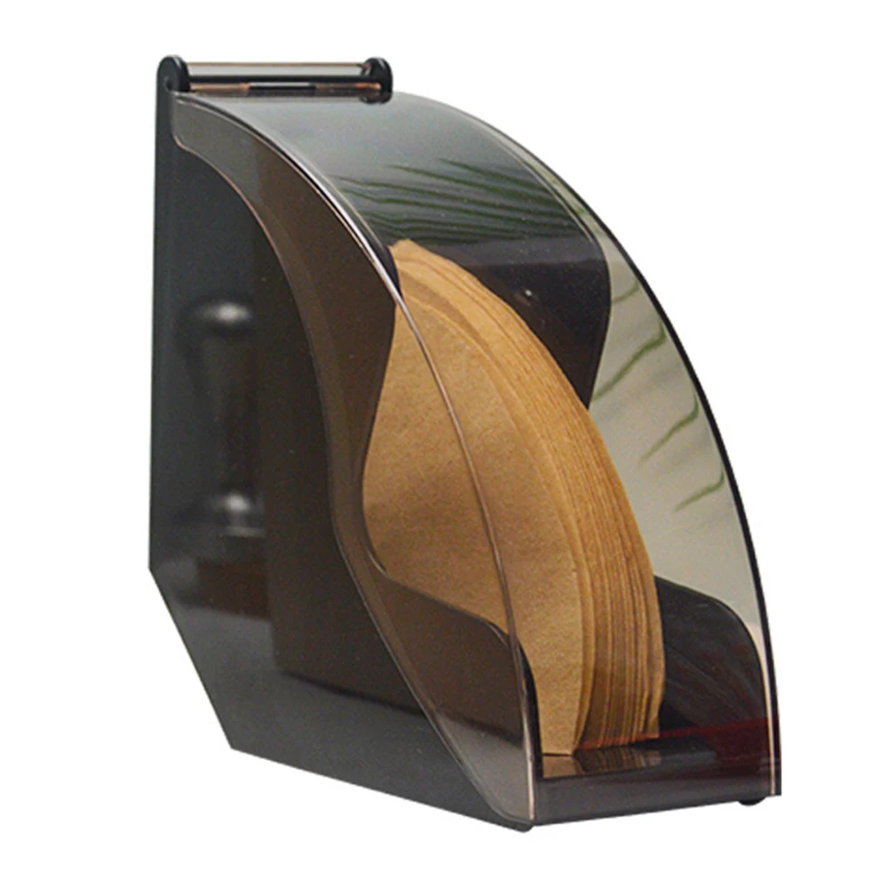 

Coffee Filter Paper Holder Box Napkins Dispenser Shelf Storage Container Holder Rack Acrylic Cover For Home Kitchen Utensils
