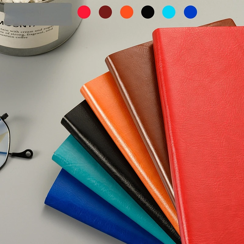 

A6 Calendar Notebook Vintage Color PU Leather Business Efficient Mini Pocket Notebooks for Office Students
