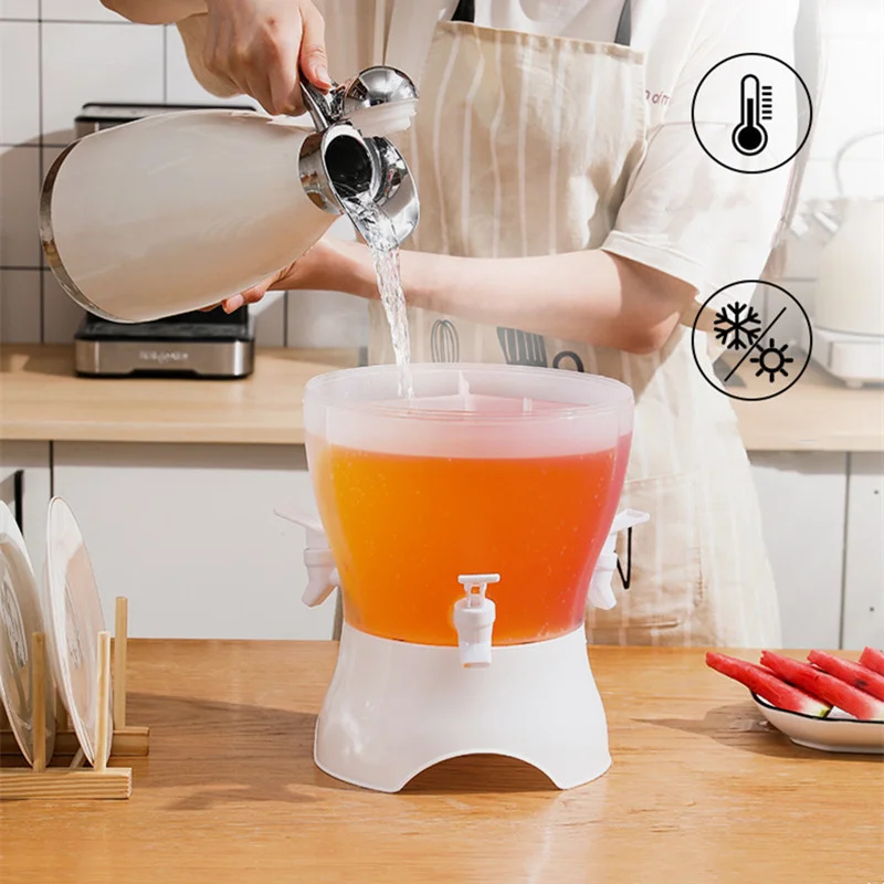 Drink Dispenser For Fridge 3.5L Cold Beverage Bucket Juice Container With  Faucet Lemonade Dispense For Parties Kitchen Accessory - AliExpress