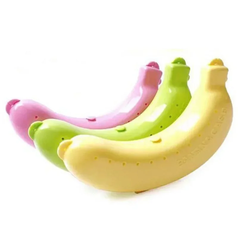 1/2/3/4pcs 야외 여행을위한 바나나 보관 상자 귀여운 바나나 케이스 보호 상자 컨테이너 여행 야외 점심 과일 보관 상자
