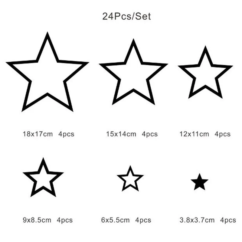 Acrylic Star Mirror Sticker DIY Adhesive Wall Stickers for Bedroom Living Room Background Decoration Home Decal
