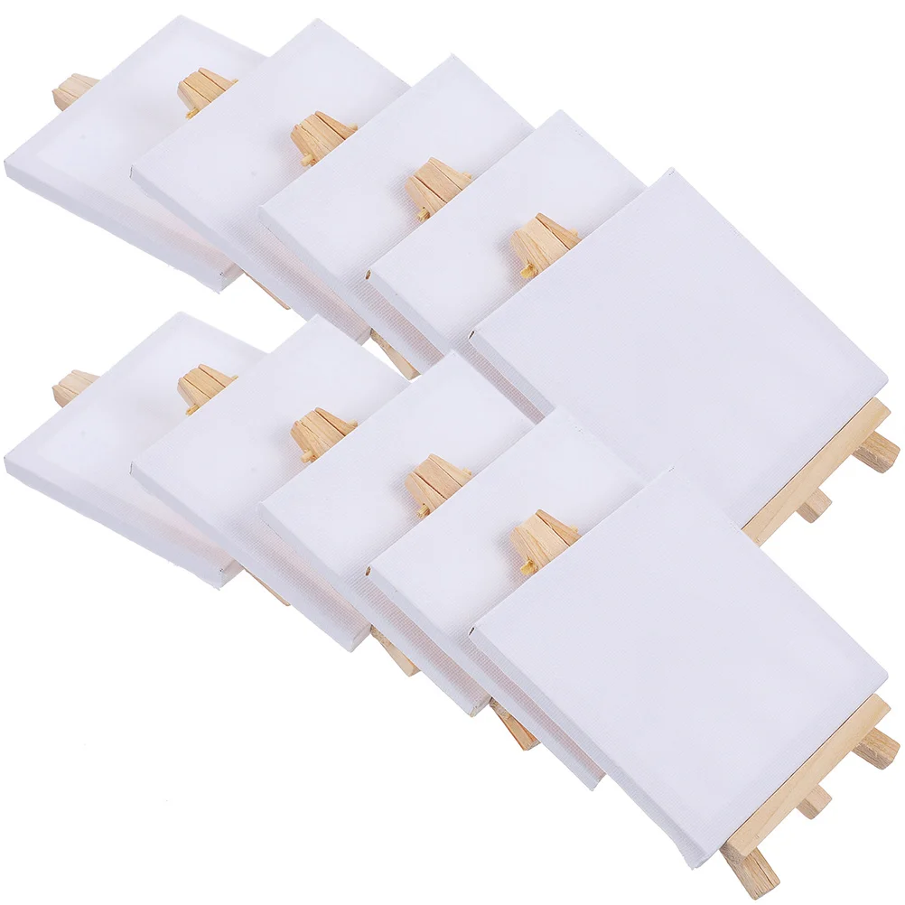 15 Sets Picture Frame and Easel Stand for Kids Paint Canvas Painting Travel Wood Mini Child