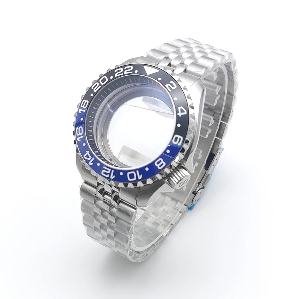 Vibrant 42mm Watch Case with Sloping Bezel