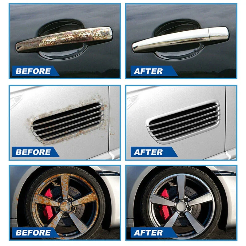 Car Paint&Wheel Iron Powder Remover Rust Dust Remover Spray Prevent Rusting Restore Clean Smooth Surface Cleaning Agent