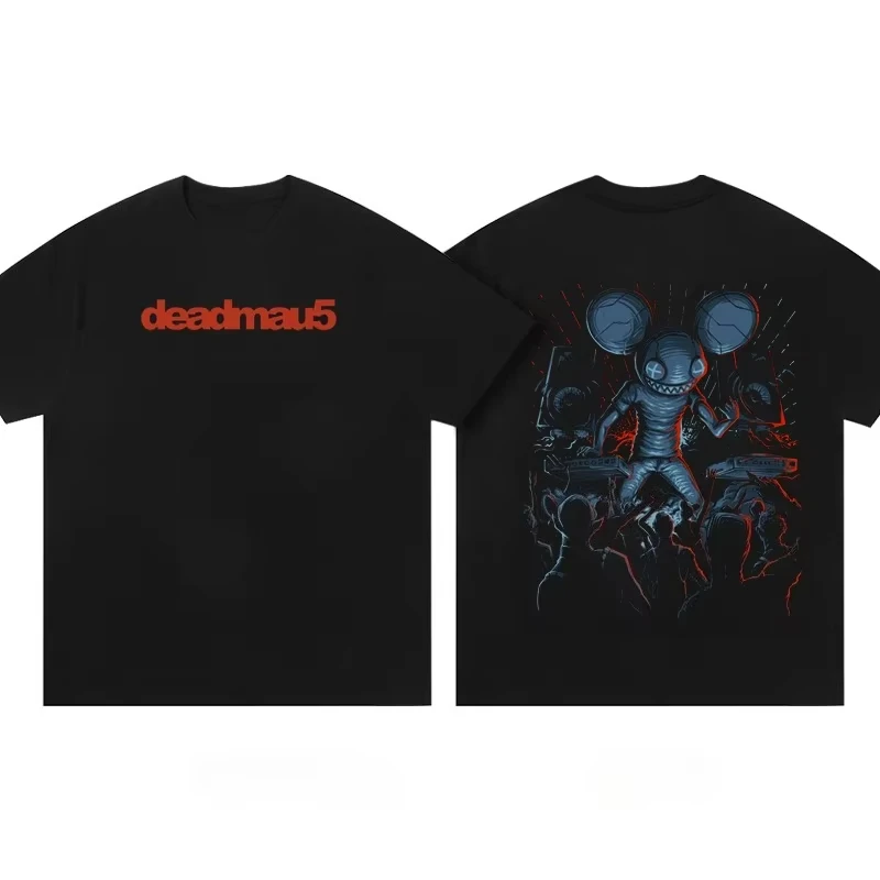 thumbnail image 1 of 2025 Deadmau5 Camiseta de algodón con ratón electrónico Unisex para hombres y mujeres, camiseta de marca de moda de manga corta de verano, camisetas informales de lujo Y2k +, 1 of 4