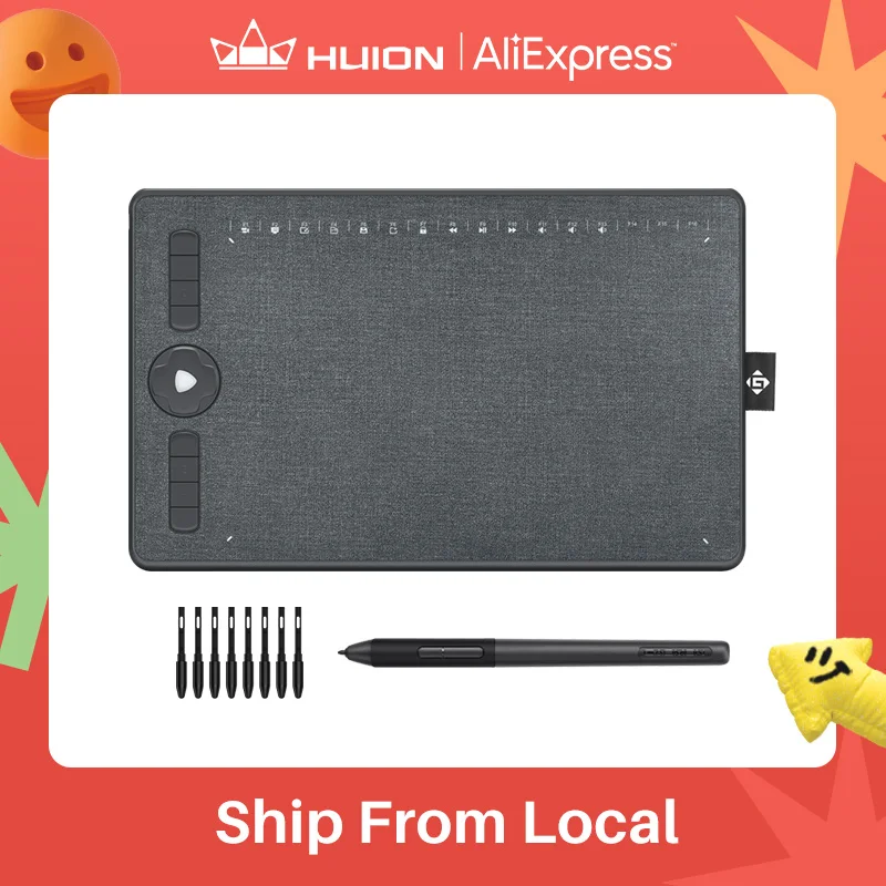 GAOMON M1230 12 Inch Tablet has 8192 Levels of Pressure Sensitivity and can be connected to Android Phones with 8 Shortcut Keys