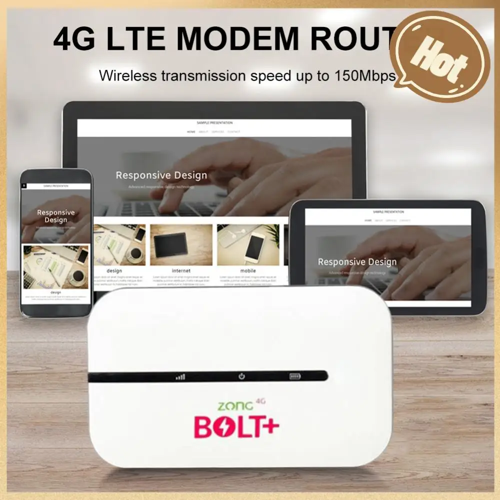 

Мобильный беспроводной модем MIFI 4G со слотом для Sim-карты, Разблокированный Мобильный Wi-Fi роутер 1580 мАч 150 Мбит/с до 10 устройств Wi-Fi подключения