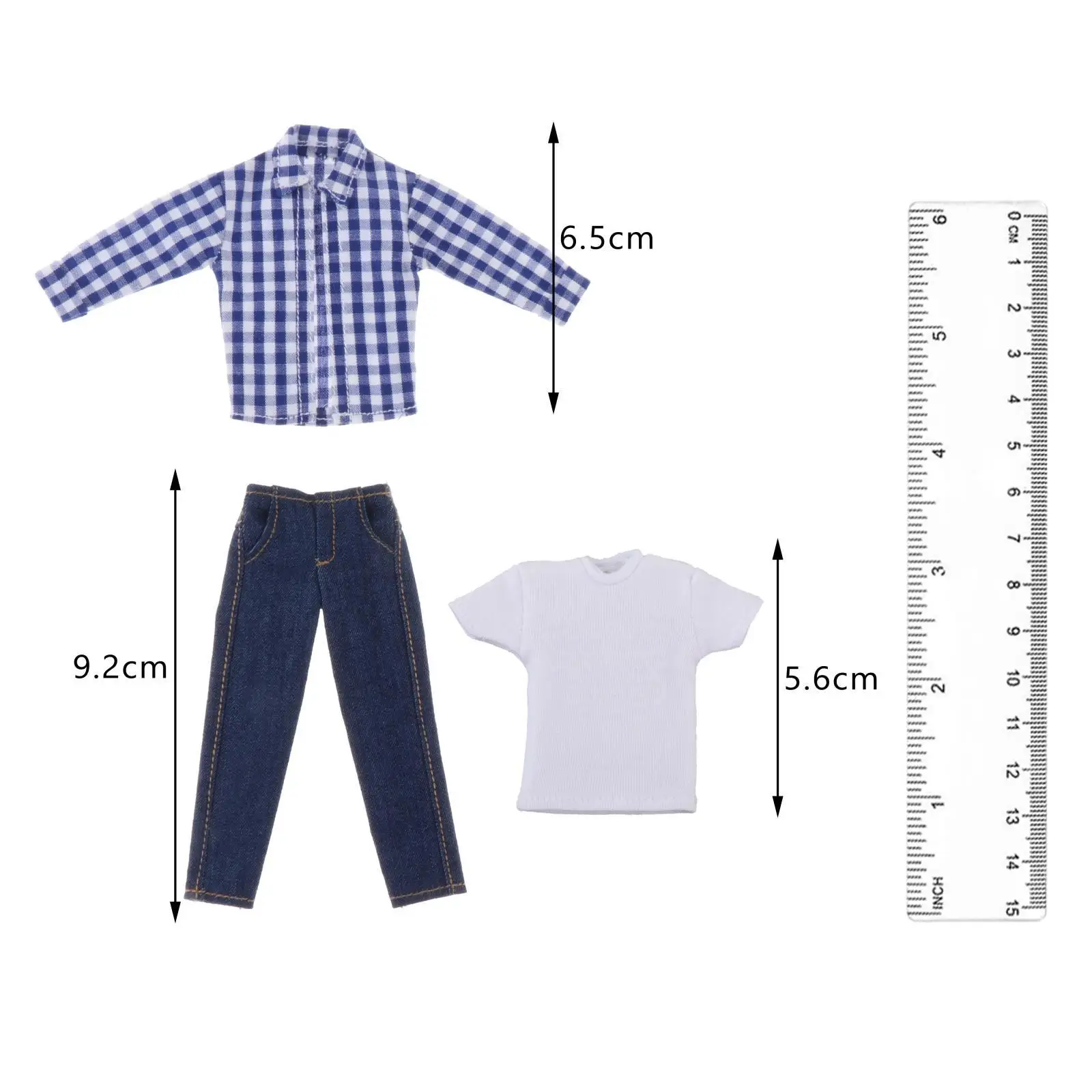1/12 Men Doll Clothes Suit Outfit Trendy for 6'' Action Figures Doll Figures