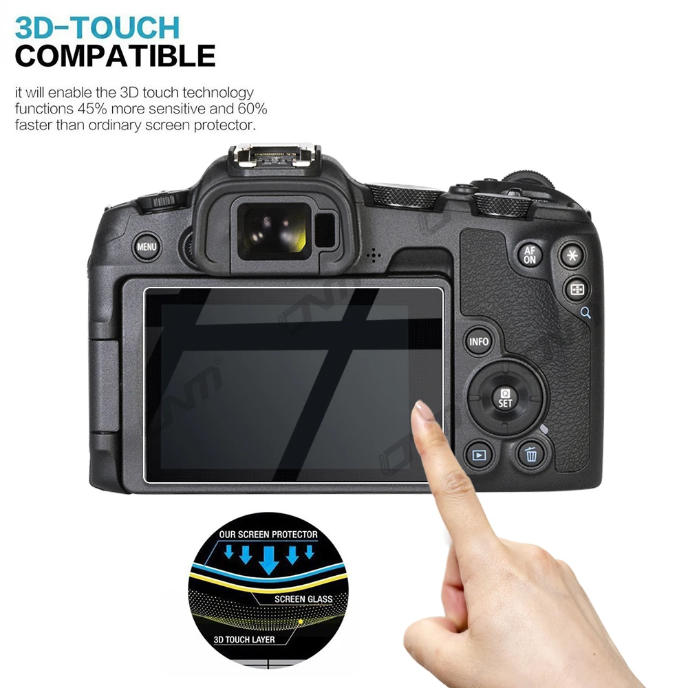 Tempered Glass for Canon EOS R8 R7 R6 Mark II R50 R10 R5 R3 RP Screen Protector Anti-Scratch Camera Protective Film 3Pack