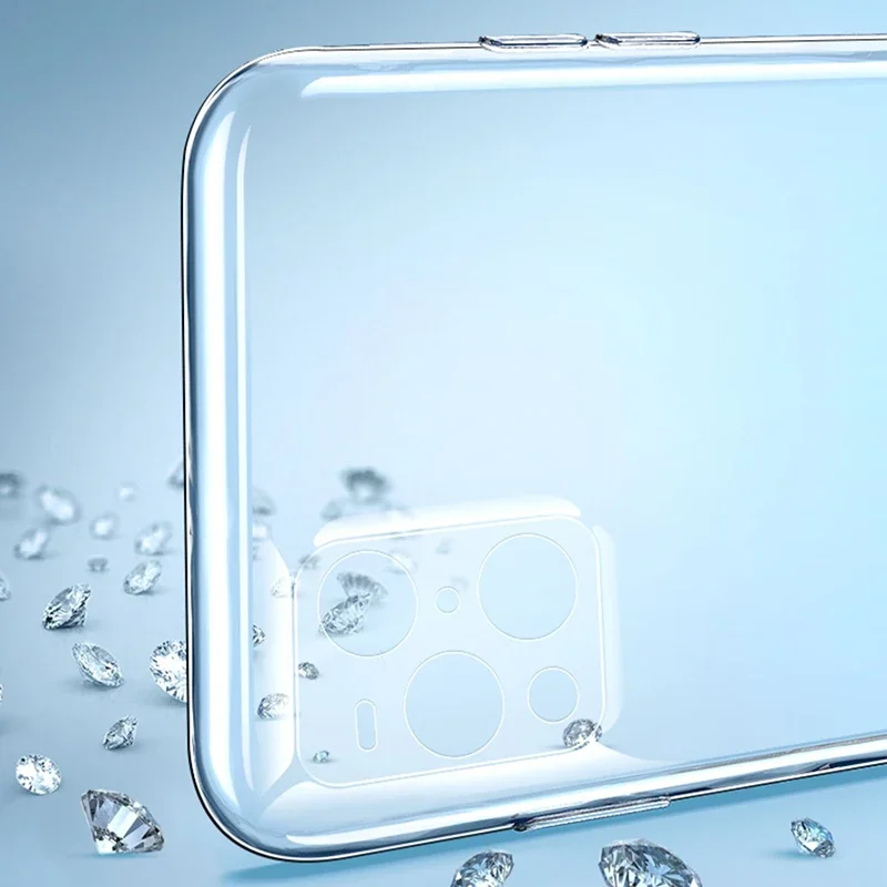 Crystal Clear Silicone Phone Case with Camera Protection