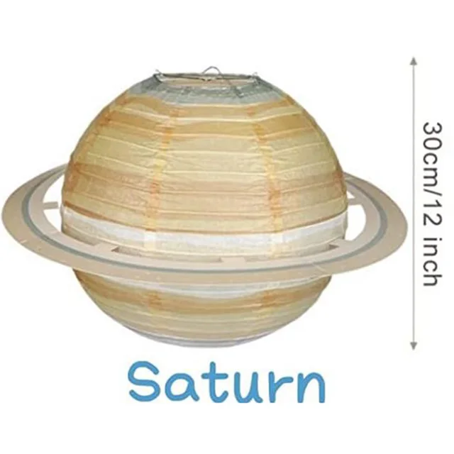 Eight Outer Space Paper Lanterns Hanging Solar System for Kids Galaxy Starry