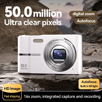 Fotocamere digitali Fotocamera 1080P Fotocamera compatta portatile da 44 MP con schermo LCD da 2,4 pollici Zoom digitale 16x, scheda di memoria micro 32G