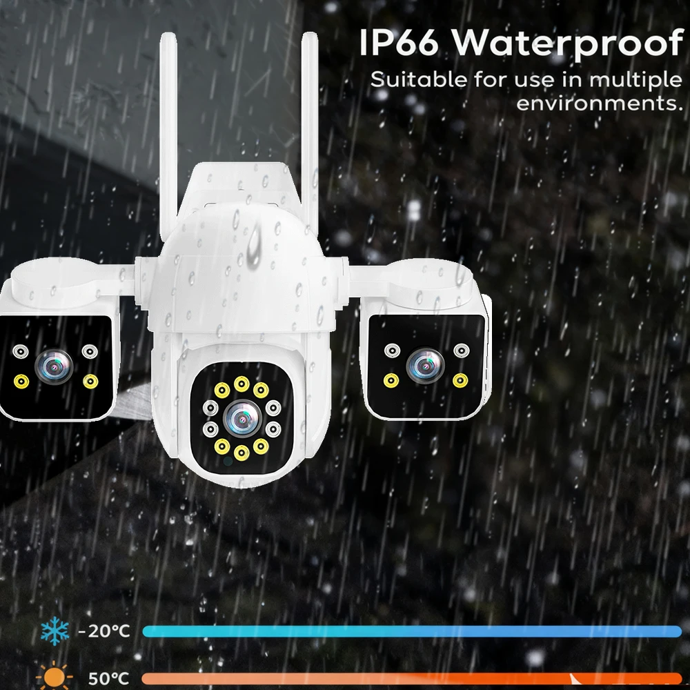 WiFi IP Camera Outdoor 15MP HD Triple Lenses Triple Screens Security Video Monitor Ai Human Detection CCTV Camera IPC360 Home 6