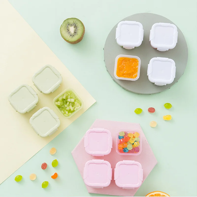 Mini Fresh-Keeping Box Food Grade Thickened Sealed Baby Food Box Children's Household Storage Jam Packing