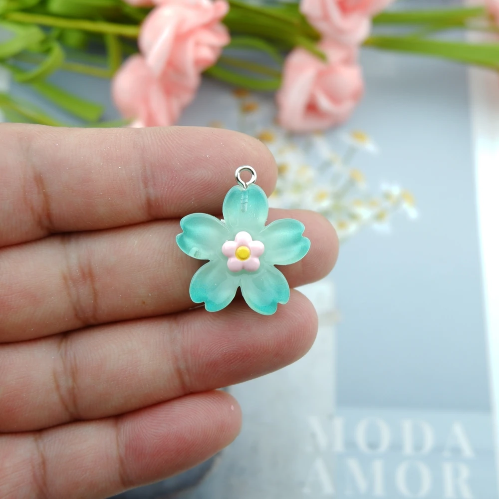 Cute Flower Charms for Jewelry Making Diy Earring Bracelet Pendant