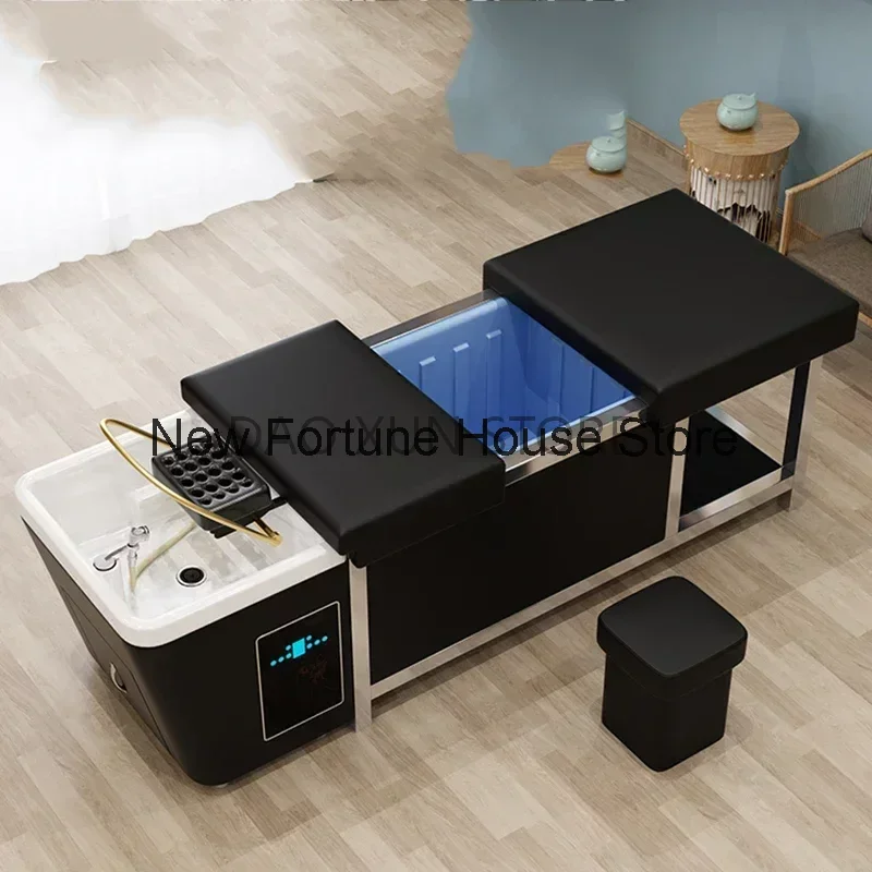 Serbatoio Dell'Acqua Letto Per Il Lavaggio Dei Capelli Luxury Portable Lounge Fumigazione Head Spa Shampoo Chair Salon Lettino Massaggio Furniture Mq5