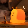 Cute Capybara Night Light Novelty 2 Levels Dimmable Nursery Snail Nightlight Rechargeable Touch Lamp for Kids Room Decor 6