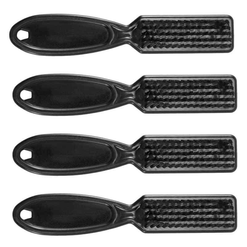 

4X Fade Brush Comb Scissors Cleaning Brush Barber Shop Skin Fade Vintage Oil Head Shape Carving Cleaning Brush