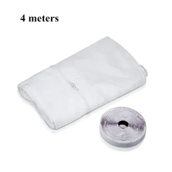 Flexible Cloth Window Seal with Zip and Adhesive Fastener for Portable Air Conditioners (4 meters)