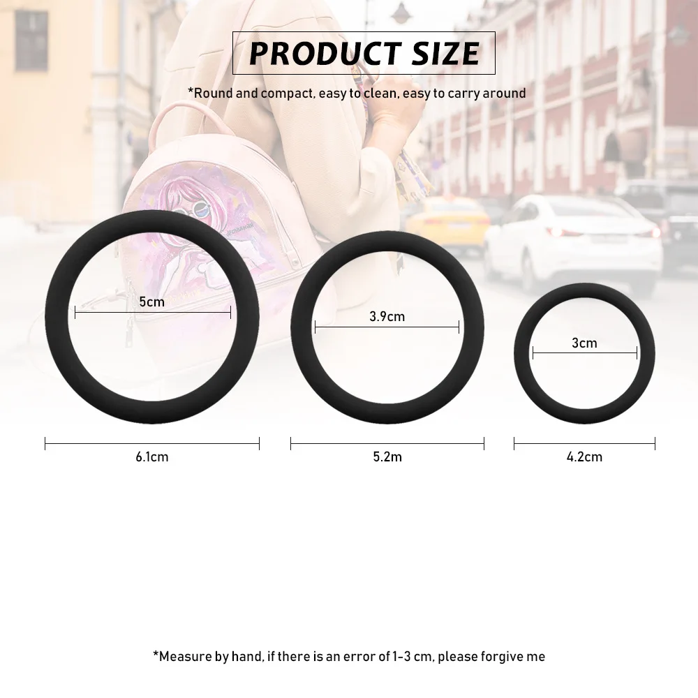 3/7Pcs Ring Sex Toys For Men Delay Ejaculation Silicone Ring Enlarge Enhance Erection Adult Supplies Remove_voghion.com