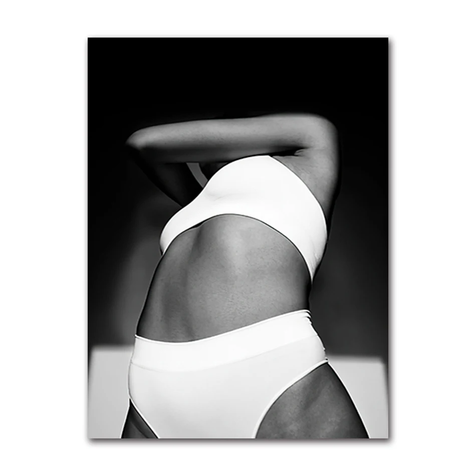 Nordic Zwart Wit Poster Canvas Schilderij Sexy Mode Vrouwen Muur Kunst  Fotografie Prints Abstracte Muur Decor Woonkamer - AliExpress, image size:950x950