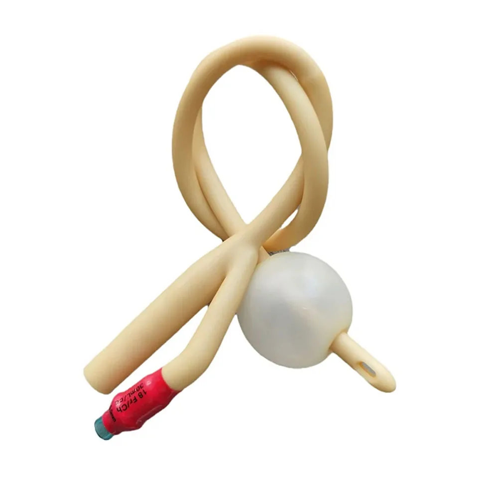 Urinary Catheter 5pcs 2way Balloon Latex Foley Catheter Sterilized Urethral Latex Catheter with Soft Valve Disposable Sterile Male 8FR-22FR