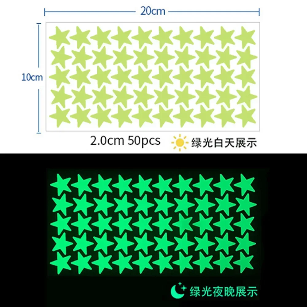 Glowing Dot Stars Wall Stickers for Kids Rooms - Luminous Night Sky Decor