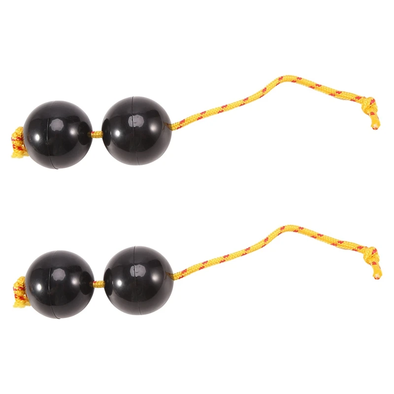 

2X Rhythmic Ball,Egg Shaker Double Gourd Percussion,Kashaka Instrument,Musical Ball Drum Ball, Shaker Rattle,Black