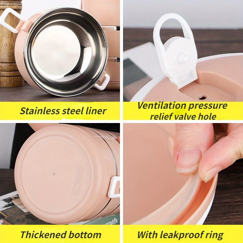 1/2/3/4Layer Portable Stainless Steel Thermal Lunch Box Multi-Purpose Microwave Bento Box With Lids Leakproof Food Container Box