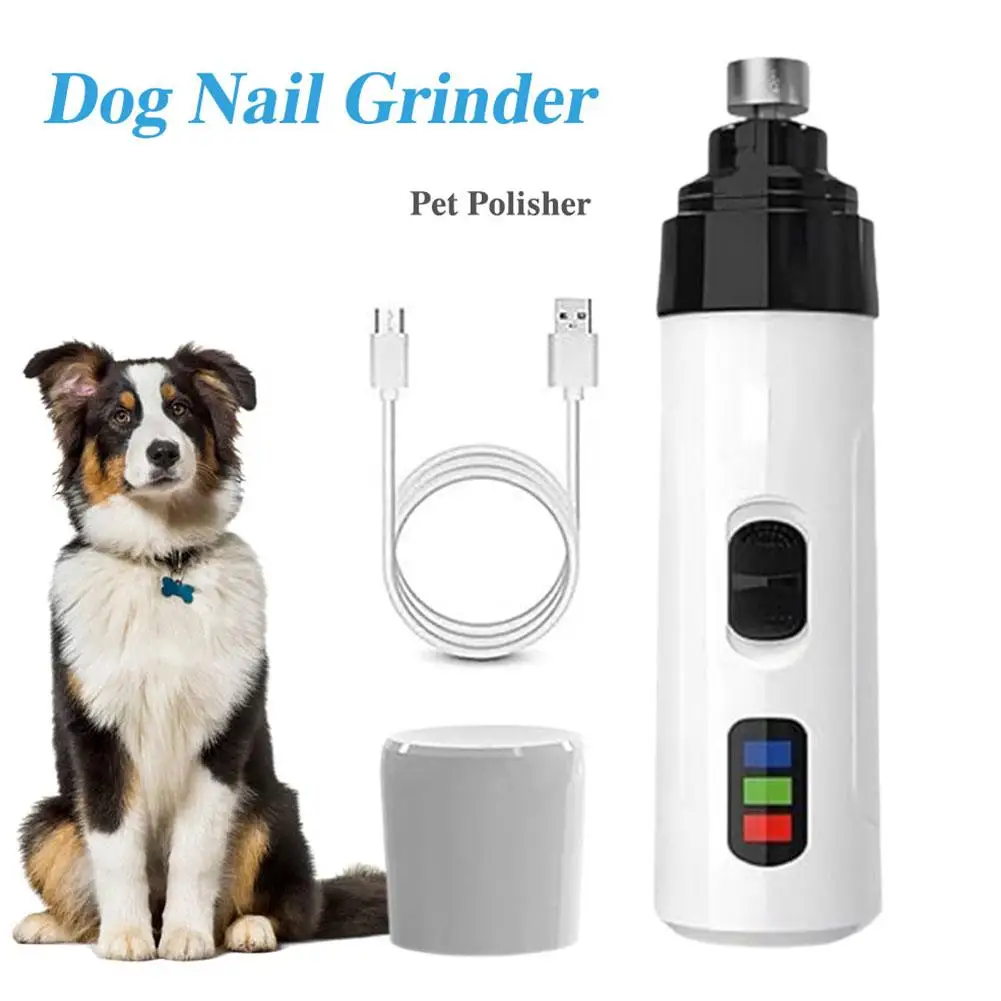 Rechargeable Dog Nail Grinders 1PC USB Nail Pro Silent Grind Tool Pet Paws Clippers Grooming Charging O4D1