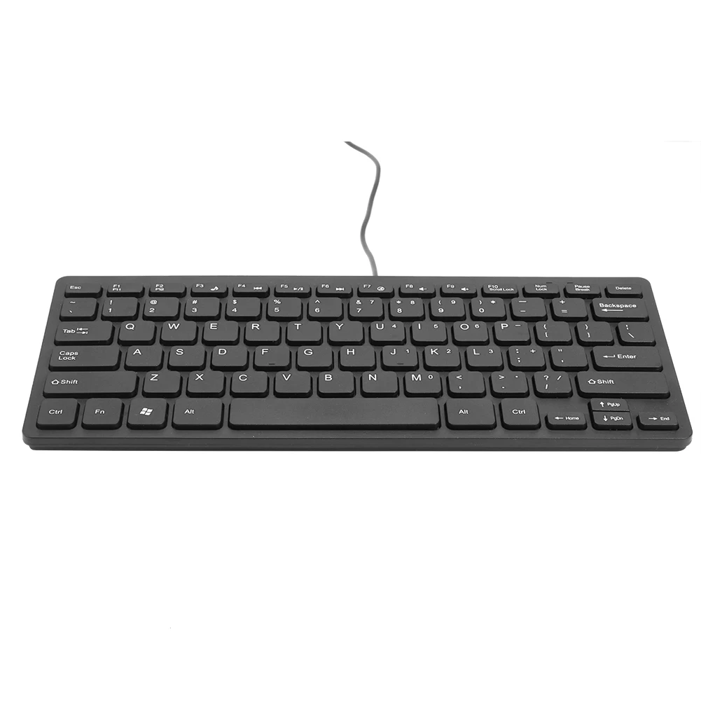 섬세한 디자인의 내구성 키보드, 초박형 유선 키보드, 미니 USB 슬림 PC 키보드 키패드, K1000, 10 인치, 78 키