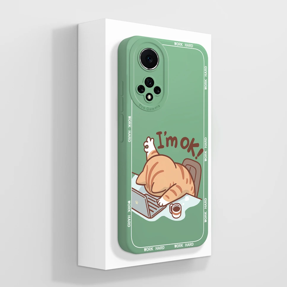 Lovely Cat Cartoon Soft Silicone Phone Case - High Quality Anti-Drop Shell