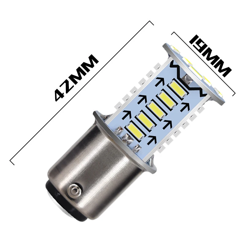2PCS 1157 LED Strobe Brake Light BAY15D Bulb 30SMD DRL Water Flash Reversing Parking Car Turn Signal Tail Lamp Motorcycle