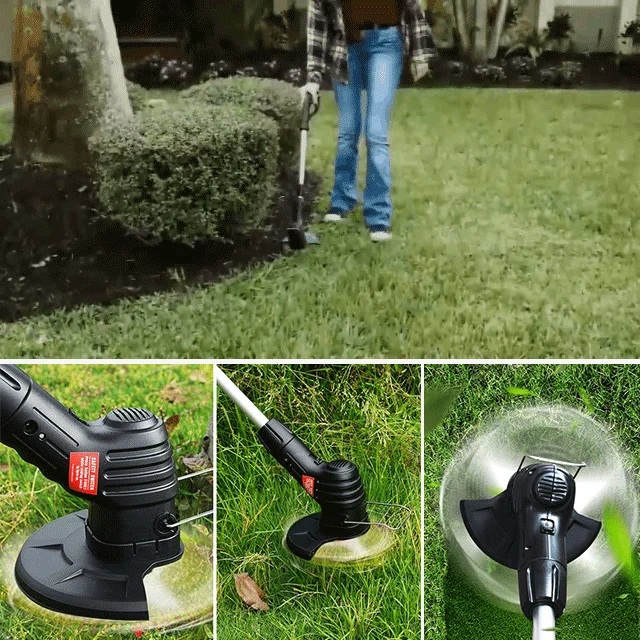 shrub cutter Mini Electric Trimmer for Grass Lawn Mower Wireless String Trimmer Weed Cutter Handheld Garden Tool Adjustable Pole Fast Cutting leather gardening gloves womens